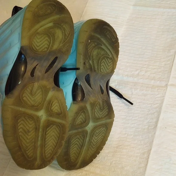 Kids Nike Little Posite One Teal Sneaker shoes - Picture 3 of 6